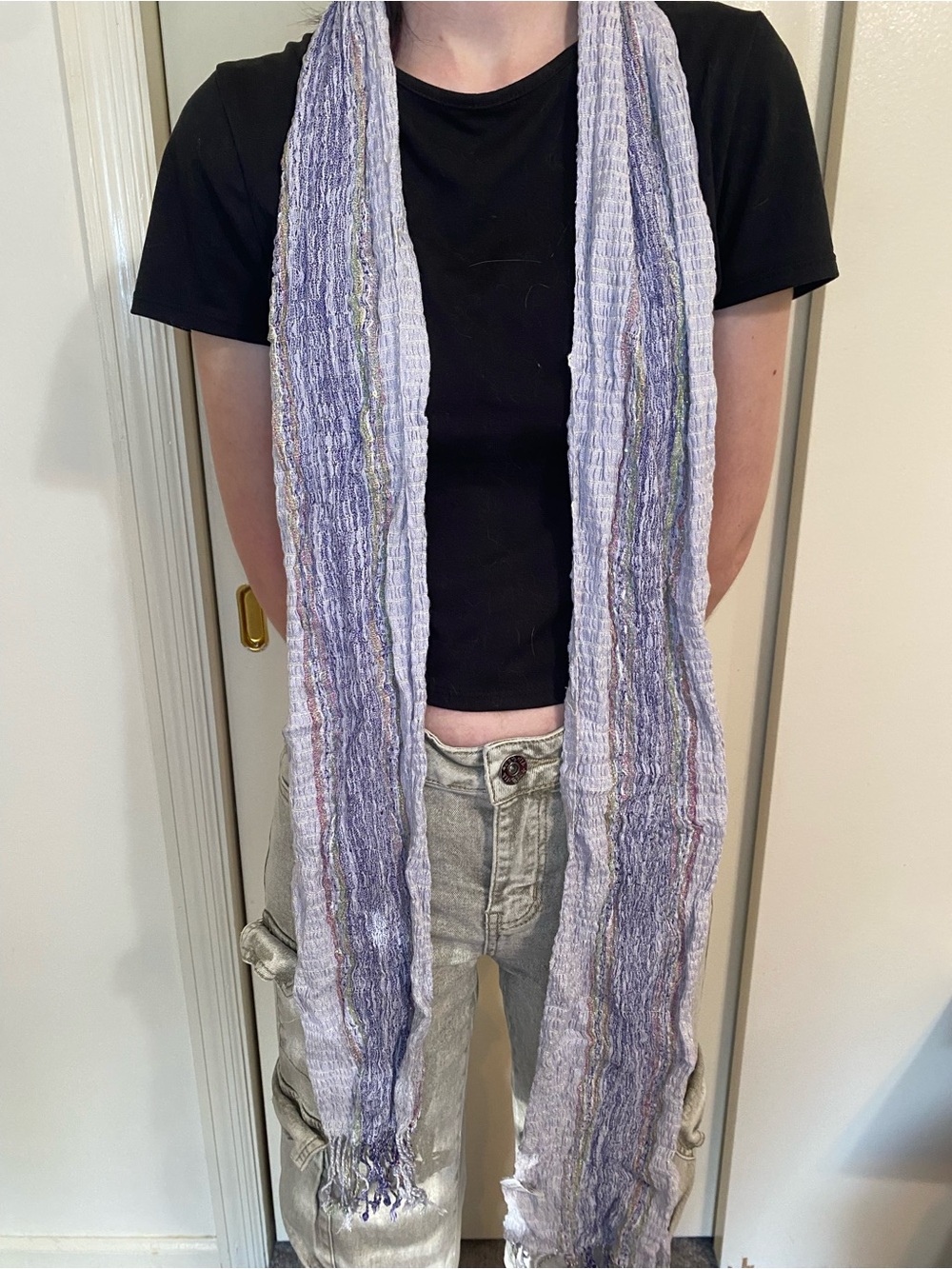 Light Purple Woven women’s Scarf - Versatile Accessory